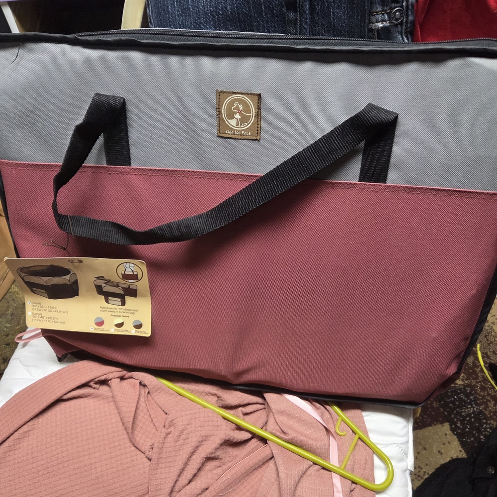 Gray and Red Men's Bag
